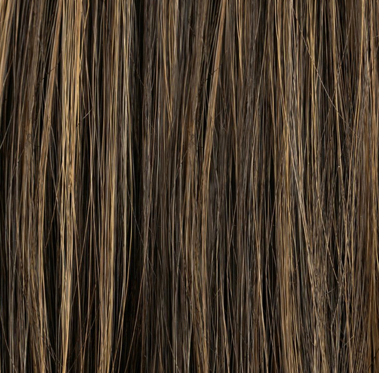 Ellen Wille Treasure Soft in Coffee Brown Lighted, side view showing the warm coffee brown tone on the mid-length Hair Society wig.
