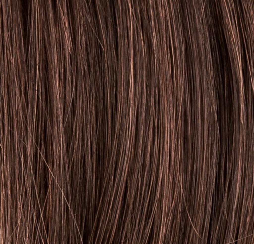 Miss Comfort in Dark Chocolate Mix by Ellen Wille, side profile showing the rich dark tone on the mid-length bob wig.