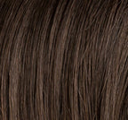 Fantasy Deluxe in Espresso Lighted by Ellen Wille, profile view showing the dark espresso with light tones on the long wig.