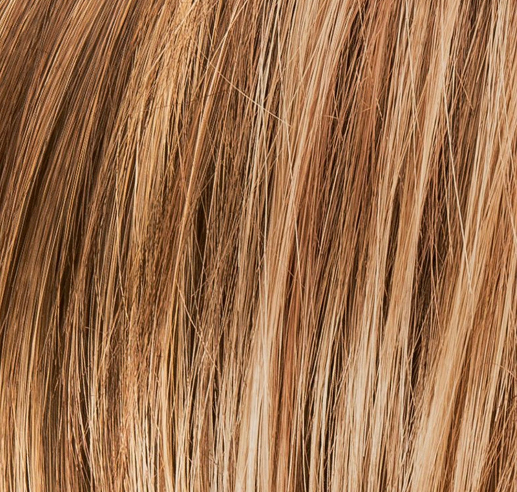 Ellen Wille Treasure Soft in Light Bernstein Rooted, front view showing the warm golden tone on the mid-length synthetic wig.