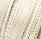 Ellen Wille Lucky Mono Part in Light Champagne Rooted, profile view showing the soft blonde gradient on the layered bob wig.