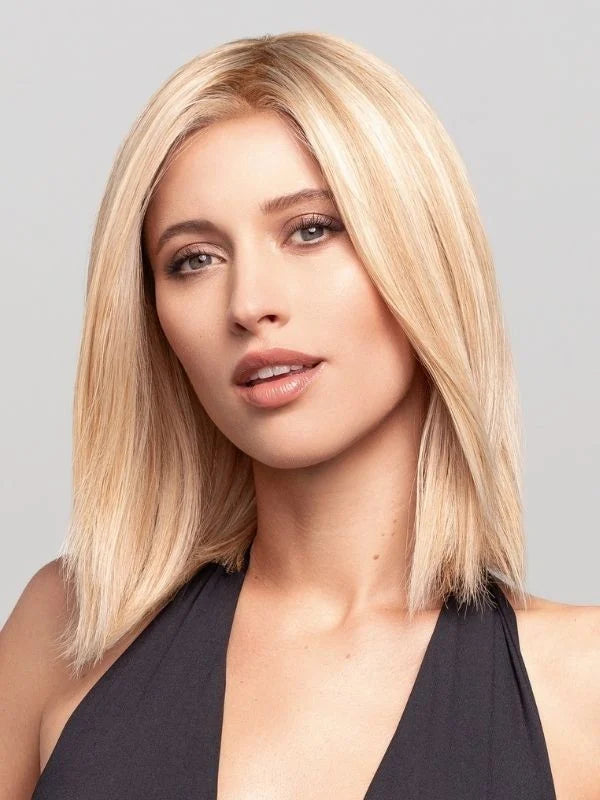 Prime Page Lace HH Large wig by Gisela Mayer, lifestyle side view showing the natural mid-length bob and seamless lace front hairline.