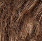 Keira in Mocca Rooted by Ellen Wille, profile view showing the warm mocha blend on the short natural-looking synthetic wig.