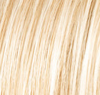 Ellen Wille Treasure Soft in Pastel Blonde Rooted, three-quarter angle showing the soft pastel blonde on the mid-length wig.