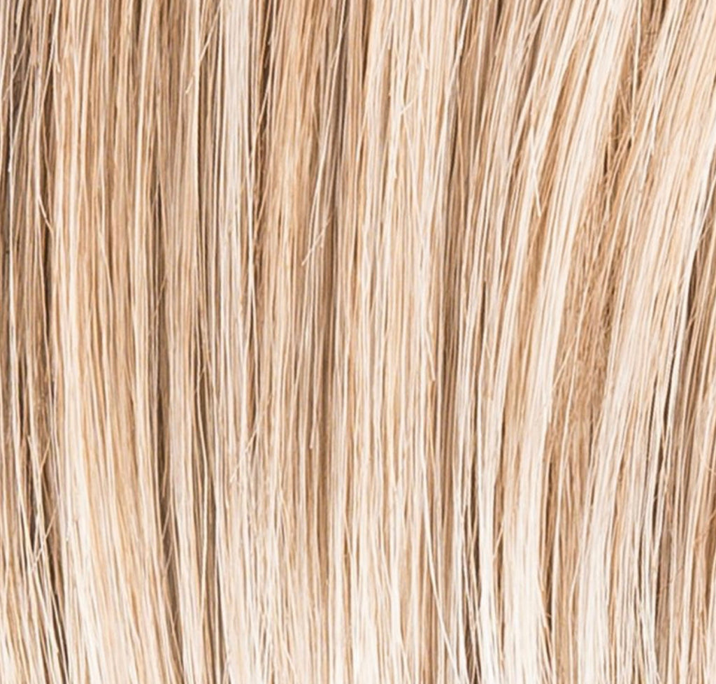 Whisper Comfort in Pearl Blonde Rooted by Ellen Wille, side view showing the soft pearl blonde on the mid-length heat-resistant wig.