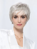 Harmony Soft wig by Ellen Wille, lifestyle view showing the short adaptable cut and medical comfort construction.