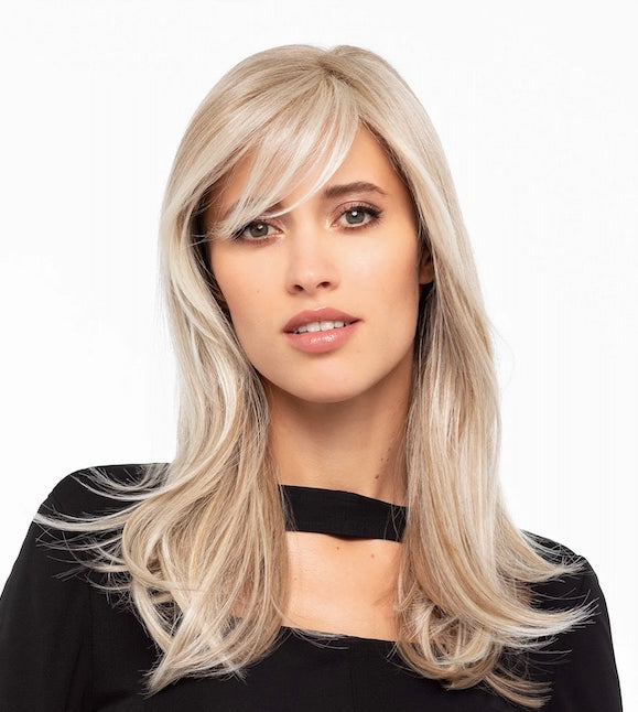 Perruque Hi Pauline Large Gisela Mayer wigs femme – longue dégradée avec frange, look naturel et modulable, bonnet grande taille