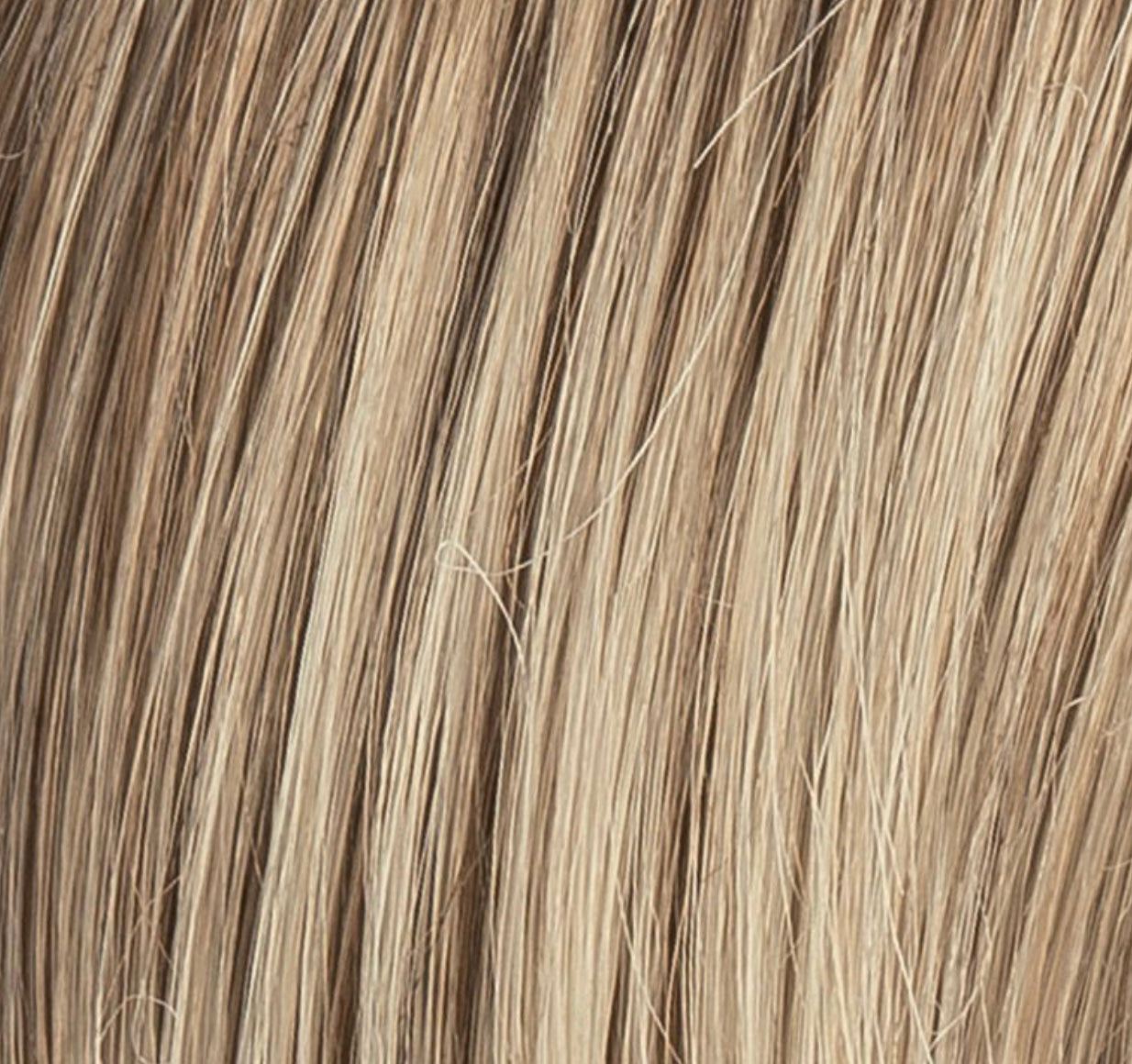 Ellen Wille Fantasy Deluxe in Sand Multi Rooted, side view displaying the natural sandy blend on the long flowing synthetic wig.