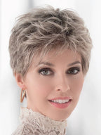 Ellen Wille Spa Soft in Sand Multi, front view displaying the natural sandy blend on the short feminine wig.