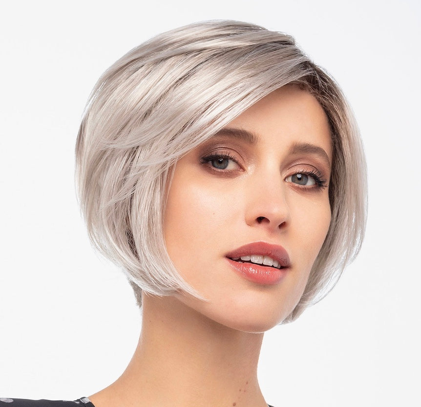 Top Part Cover hair topper by Gisela Mayer - angled bob synthetic volumizer with 4 secure clips